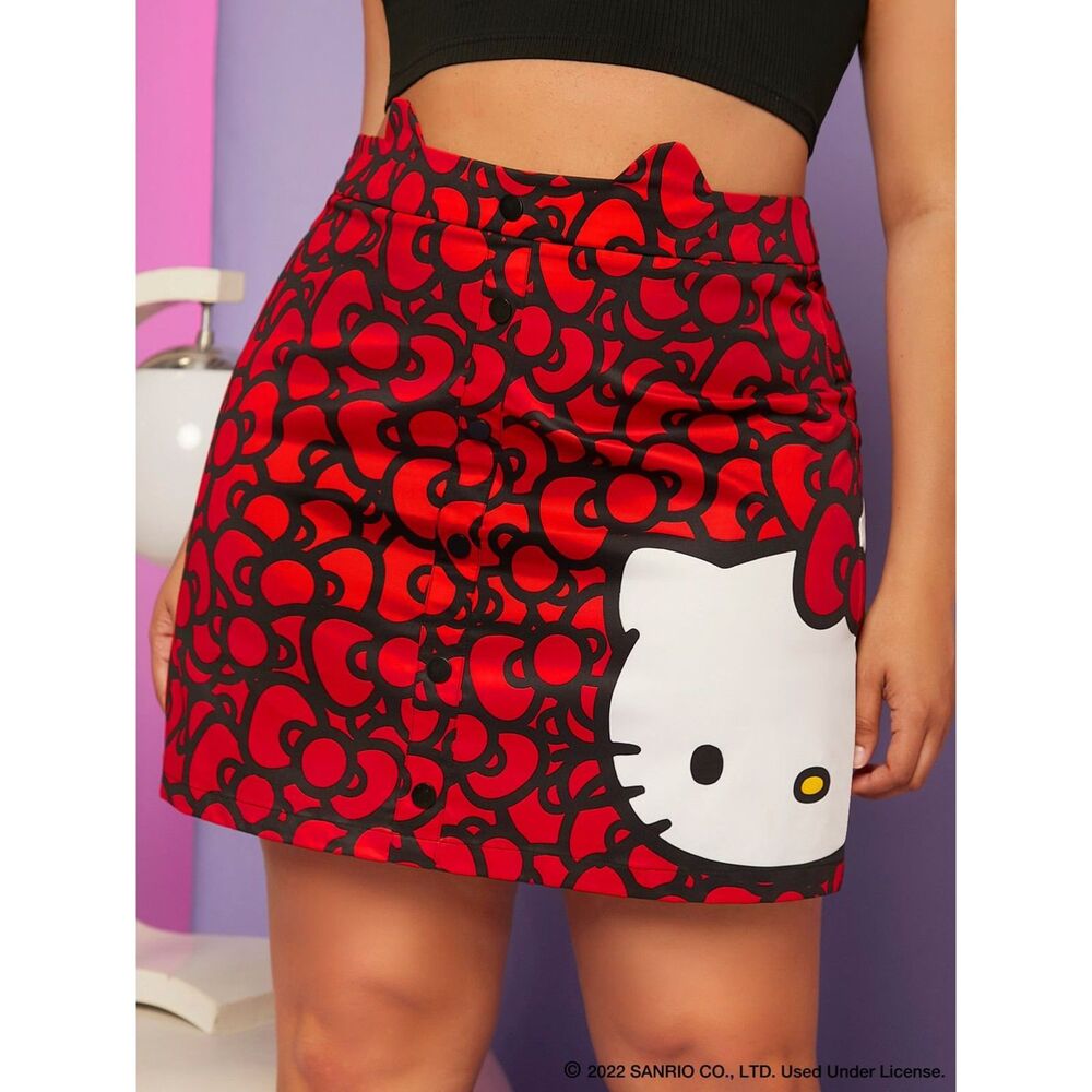 Red Hello Kitty Bow Skirt (Shein X Hello Kitty) DISCOUNTINUED